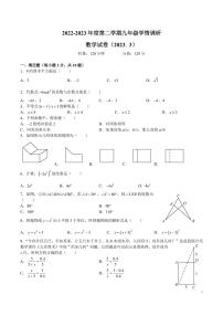 2022-2023-2师梅九下第一次月考数学试卷