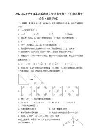 山东省威海市文登区2022-2023学年七年级上学期期末数学试卷（五四学制）