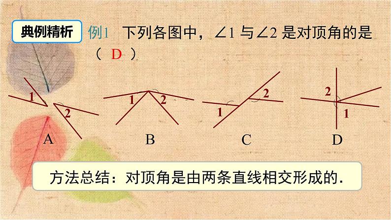 湘教版数学七年级下册 4.1.2 相交直线所成的角 课件第5页