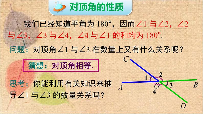 湘教版数学七年级下册 4.1.2 相交直线所成的角 课件第6页