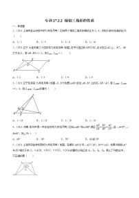 人教版九年级下册27.2.2 相似三角形的性质随堂练习题