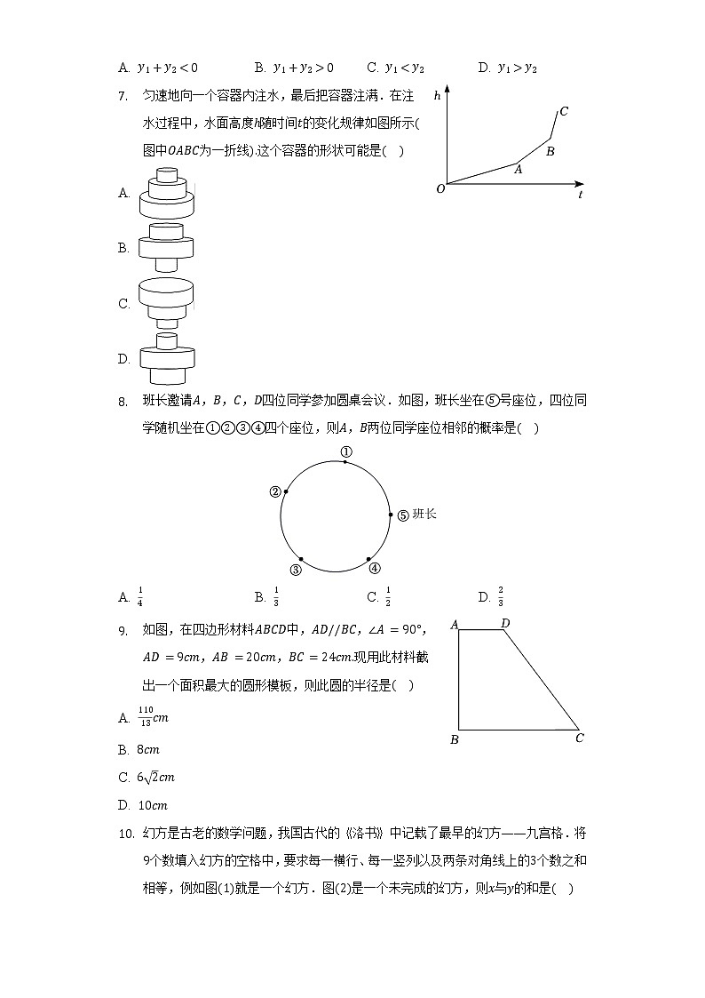 2022年湖北省武汉市中考数学试卷（含解析）第2页