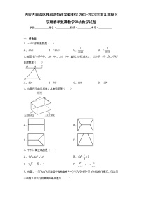 内蒙古自治区呼和浩特市实验中学2002-2023学年九年级下学期春季复课教学评估数学试题