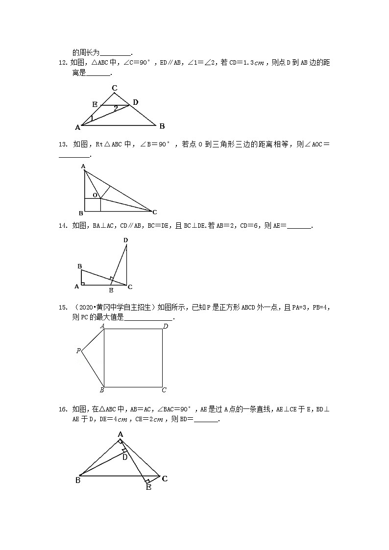 人教版数学八年级上册全等三角形全章复习与巩固（提高）巩固练习03