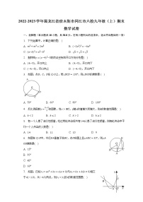 2022-2023学年黑龙江省佳木斯市同江市六校九年级（上）期末数学试卷(含解析）