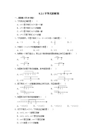 华师大版七年级下册1 不等式的解集随堂练习题