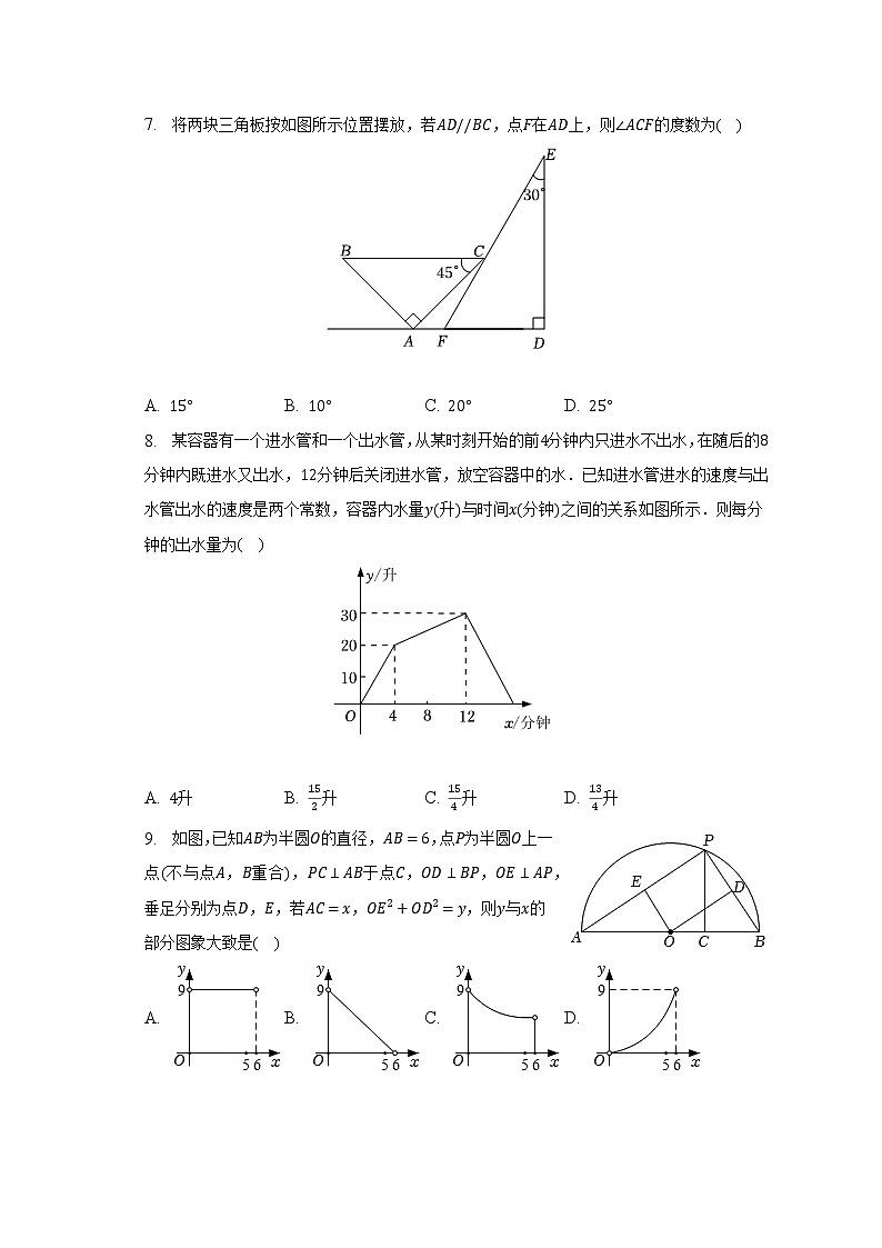 2023年安徽省滁州市定远县民族中学中考数学一模试卷 (含答案)第2页
