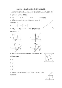 2023年上海市松江区中考数学模拟试卷(含答案)