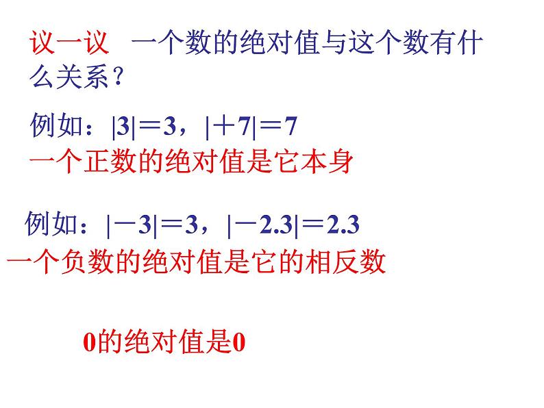 鲁教版六年级上课册数学2.3绝对值课件PPT第7页