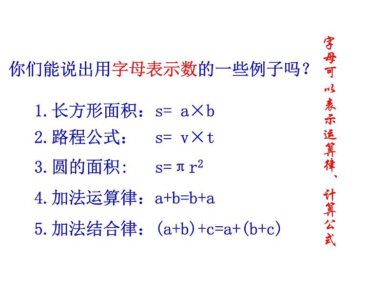 鲁教版六年级上课册数学3.1用字母表示数课件PPT第8页