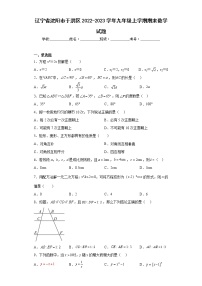 辽宁省沈阳市于洪区2022-2023学年九年级上学期期末数学试题（含详细答案）