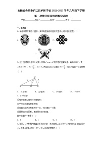 安徽省合肥市庐江县庐州学校2022-2023学年九年级下学期第一次教学质量检测数学试题(含答案)