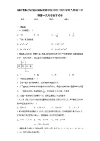 湖南省长沙市麓山国际实验学校2022-2023学年九年级下学期第一次月考数学试卷