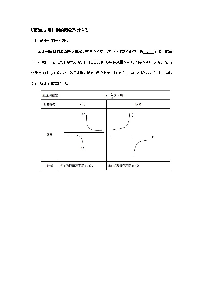 人教版中考一轮复习 第4讲  反比例函数--基础班 试卷03