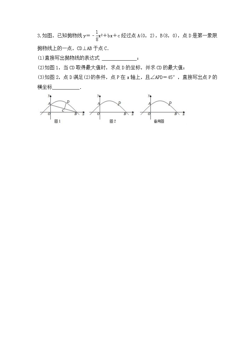 中考数学二轮压轴培优专题 二次函数与角的关系综合问题（原卷版）第3页