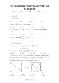 2023年江苏省锡山高级中学实验学校九年级下学期第一次适应性练习数学试题