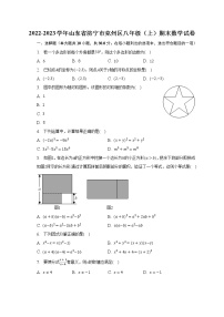 2022-2023学年山东省济宁市兖州区八年级（上）期末数学试卷（含解析）