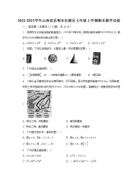 2022-2023学年云南省昆明市官渡区七年级上学期期末数学试卷（含解析）