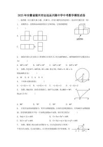 2023年安徽省滁州市定远县兴隆中学中考数学模拟试卷