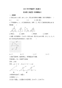 2023年中考数学二轮复习《全等三角形》中档题练习（含答案）