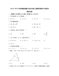 2022-2023学年福建省厦门市九年级上册数学期中专项提升模拟试卷（含解析）