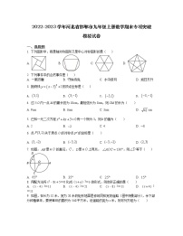 2022-2023学年河北省邯郸市九年级上册数学期末专项突破模拟试卷（含解析）