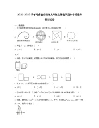 2022-2023学年河南省安阳市九年级上册数学期末专项提升模拟试卷（含解析）