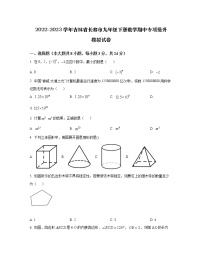 2022-2023学年吉林省长春市九年级下册数学期中专项提升模拟试卷（含解析）