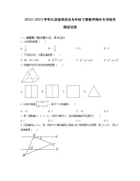 2022-2023学年江苏省淮安市九年级下册数学期中专项提升模拟试卷（含解析）