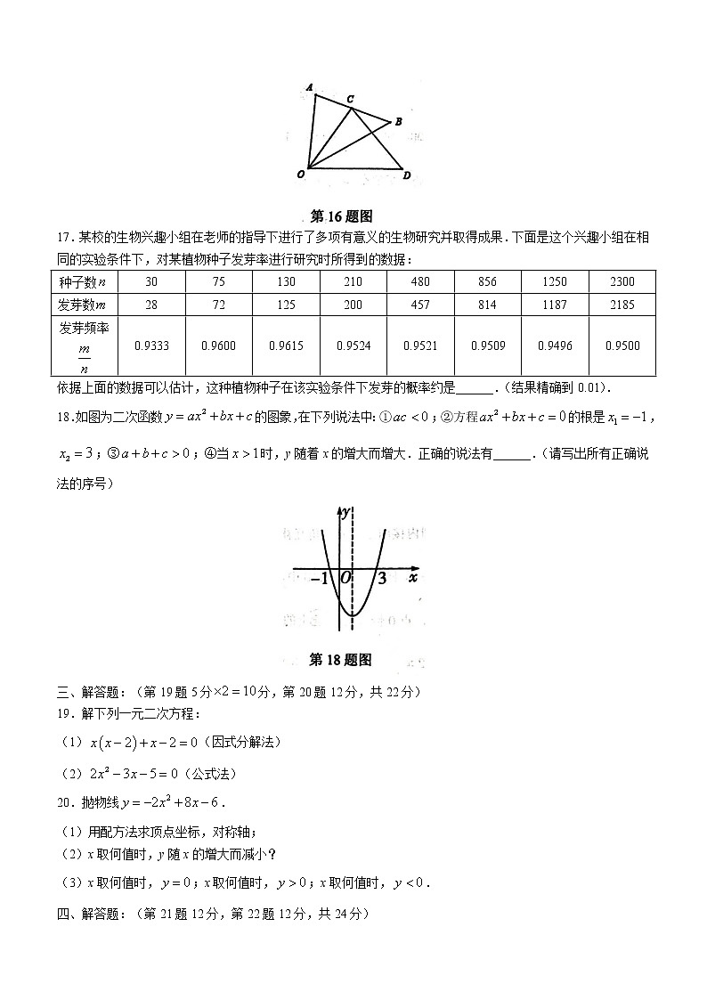 辽宁省葫芦岛市绥中县2022-2023学年九年级上学期期末数学试题（含答案）第3页