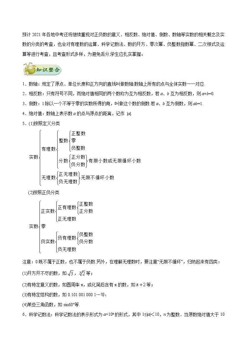 中考数学考点一遍过 考点01 实数第2页