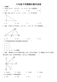 广西壮族自治区来宾市2023年八年级下学期期中数学试卷【含答案】