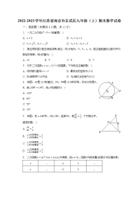 江苏省南京市玄武区2022-2023学年九年级上学期期末数学试卷（含答案）