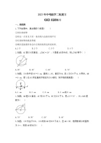 2023年中考数学二轮复习《圆》拓展练习（含答案）