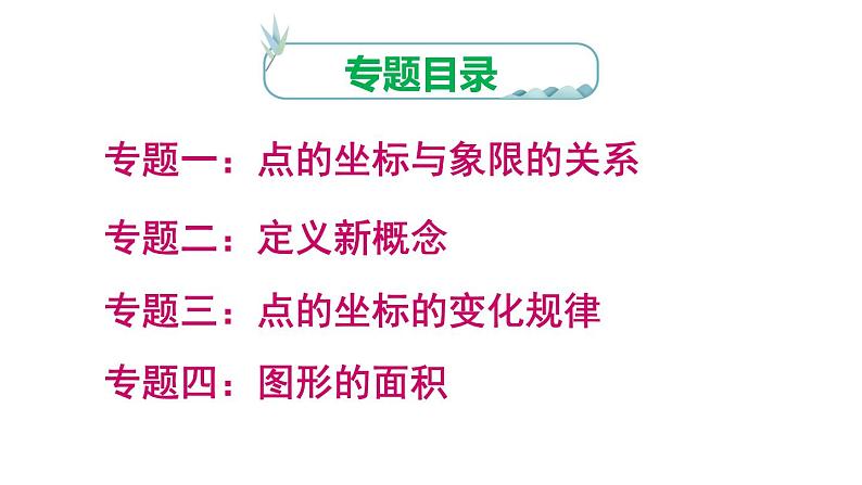 第7章《平面直角坐标系》人教版数学七年级下册专题复习课件第2页