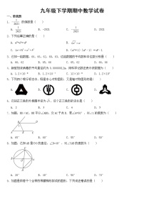 广西壮族自治区柳州市2023年九年级下学期期中数学试卷【含答案】