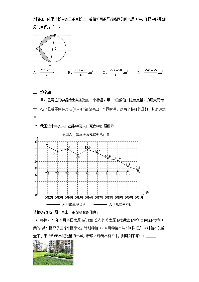 2023年山西省临汾市翼城县中考一模数学试题（含答案）03