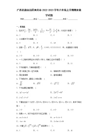 广西壮族自治区来宾市2022-2023学年八年级上学期期末数学试题（含详细答案）