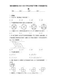 湖北省荆州市2022-2023学年九年级下学期3月质检数学试题（含详细答案）