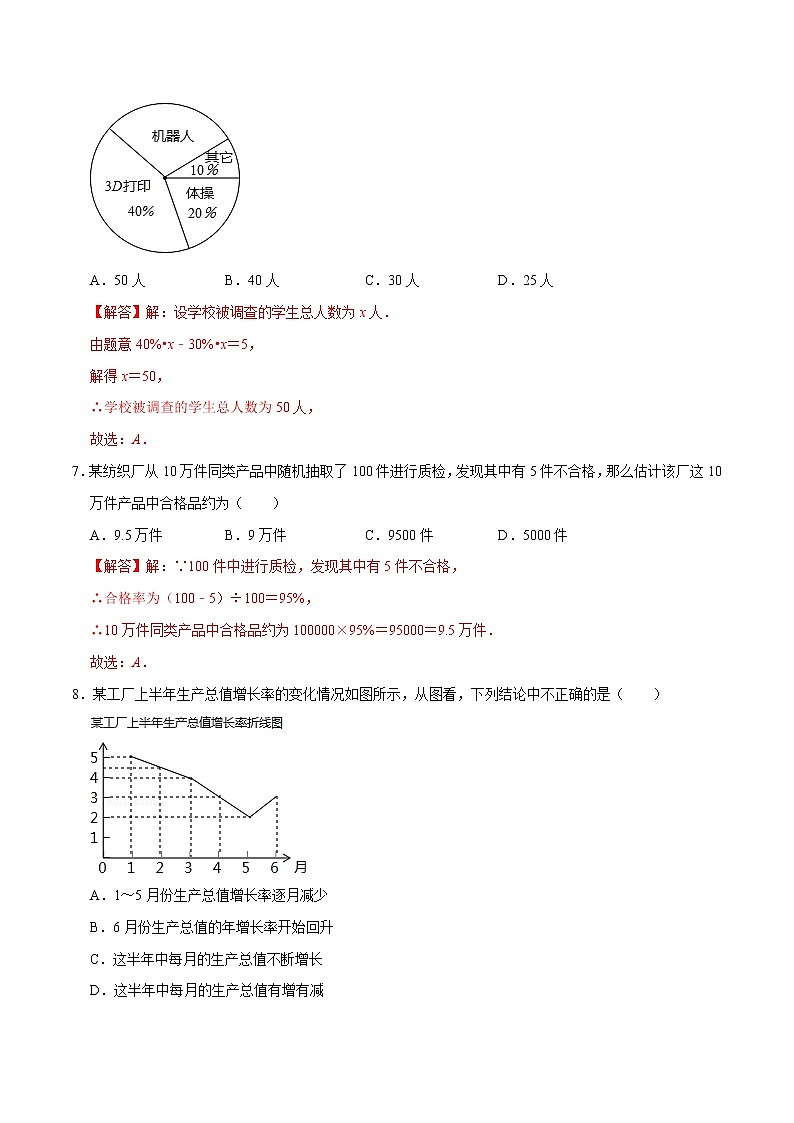 第7章 数据的收集、整理、描述（培优卷）——2022-2023学年八年级下册数学单元卷（苏科版）（解析版）第3页