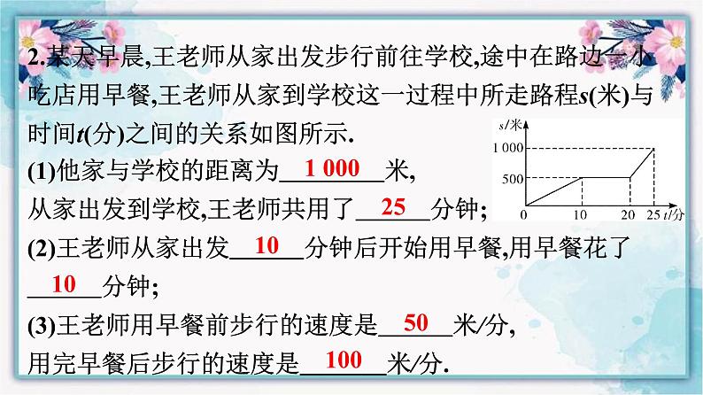 3.3 用图象表示的变量间关系 北师大版七年级数学下册课件08