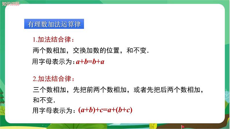 华东师大数学七上 2.6.2有理数加法的运算律 PPT课件+教案06