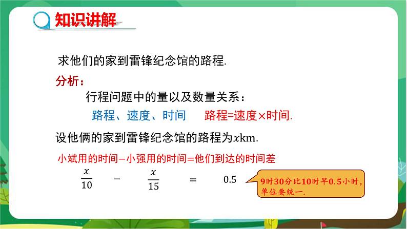 教学课件：七上·湘教·3.4一元一次方程模型的应用 （第3课时行程问题）第4页