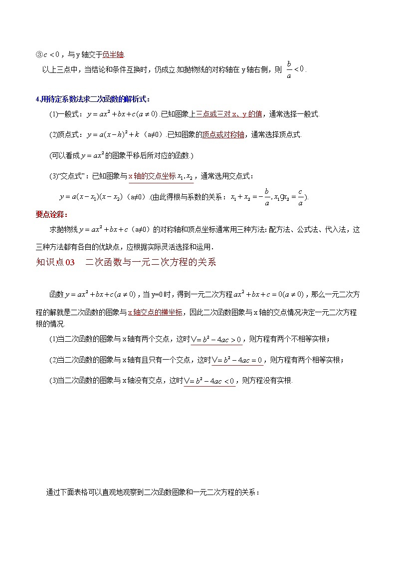 人教版数学九年级上册同步讲义第16课《二次函数》全章复习与巩固（教师版）03