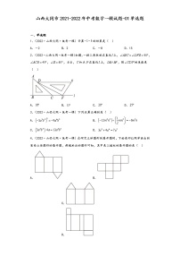 山西大同市2021-2022年中考数学一模试题-01单选题