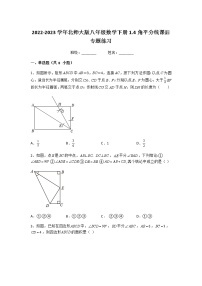 初中数学北师大版八年级下册4 角平分线当堂达标检测题