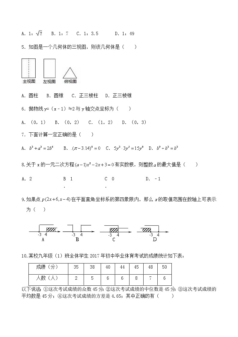 2023年云南省中考数学模拟试卷02