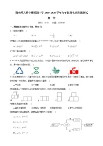 湖南省长沙市2019-2020师梅九下一模-数学试卷（带答案）