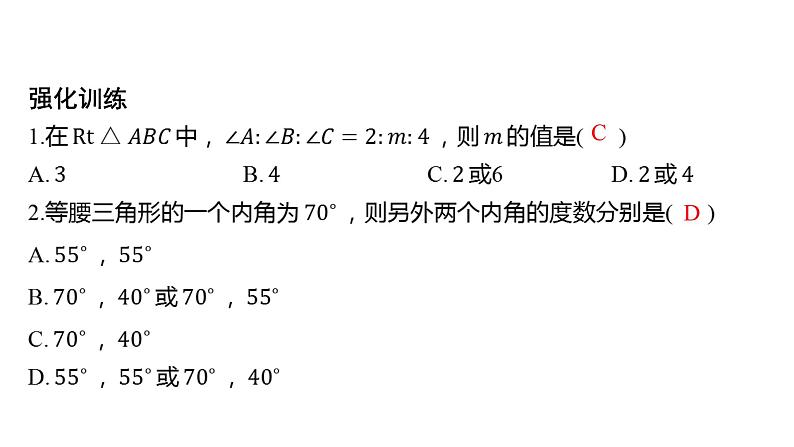 初中数学一轮复习培优微课 特殊三角形中的分类讨论 微点加练系列课件PPT04