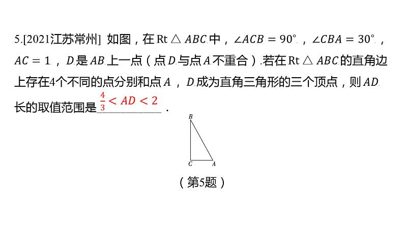 初中数学一轮复习培优微课 特殊三角形中的分类讨论 微点加练系列课件PPT07